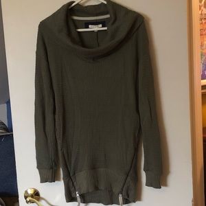 Anthropologie Cowl Neck Waffle Sweater